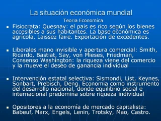 La situaci n econ mica mundial