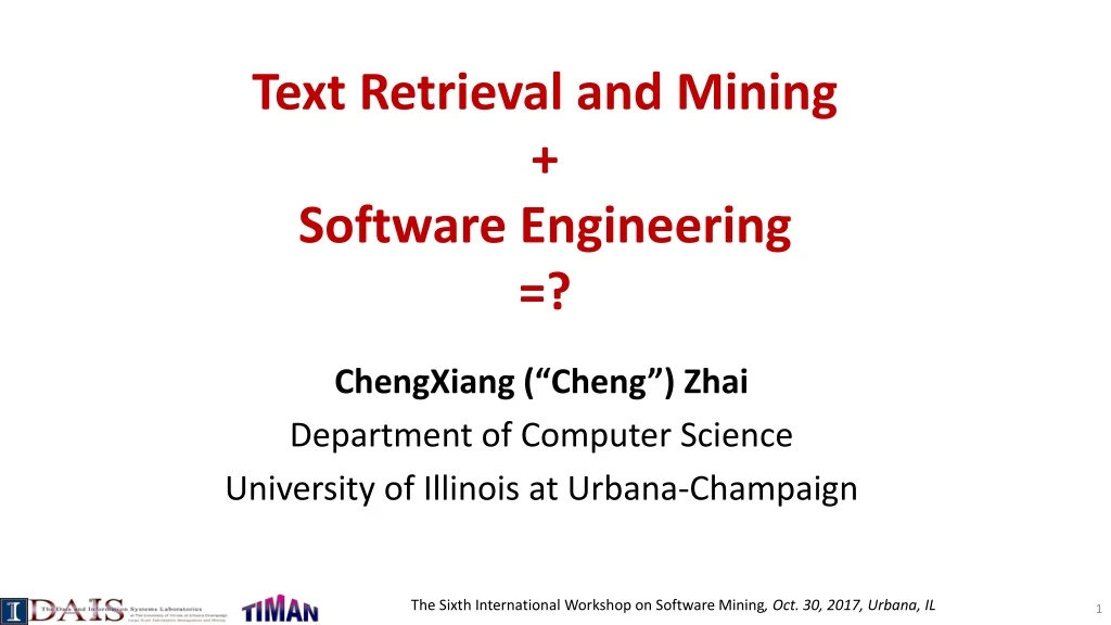text retrieval and mining software engineering