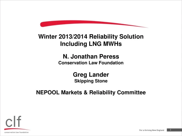 LNG Is Part of the Solution and Should be Considered