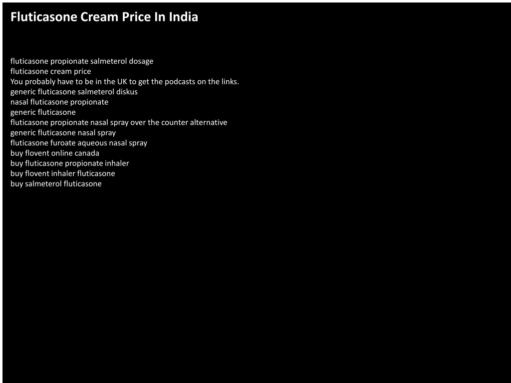 fluticasone cream price in india