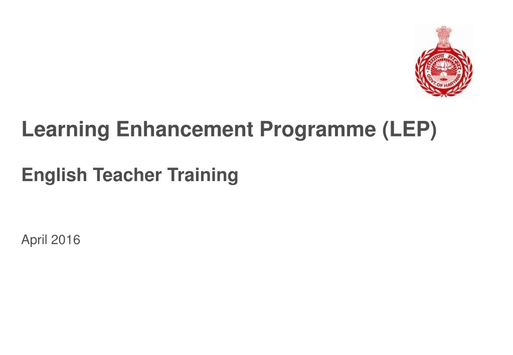 learning enhancement programme lep english
