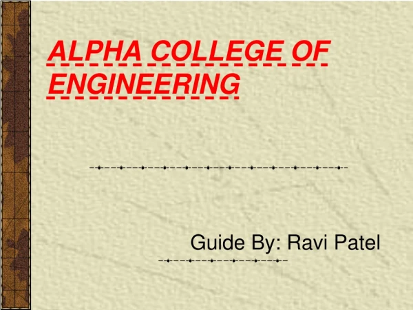 ALPHA COLLEGE OF E NGINEERING