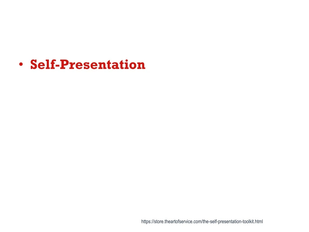self presentation