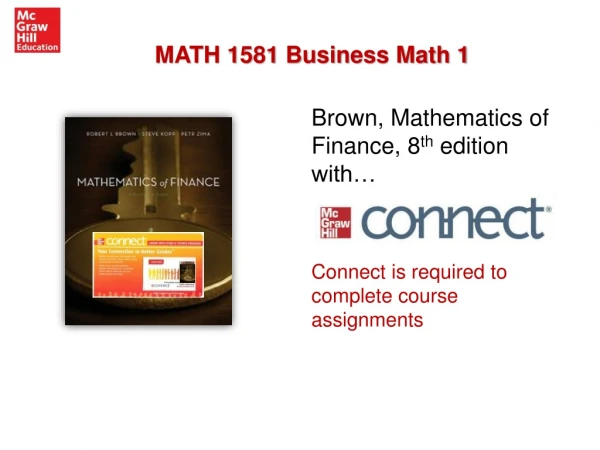MATH 1581 Business Math 1