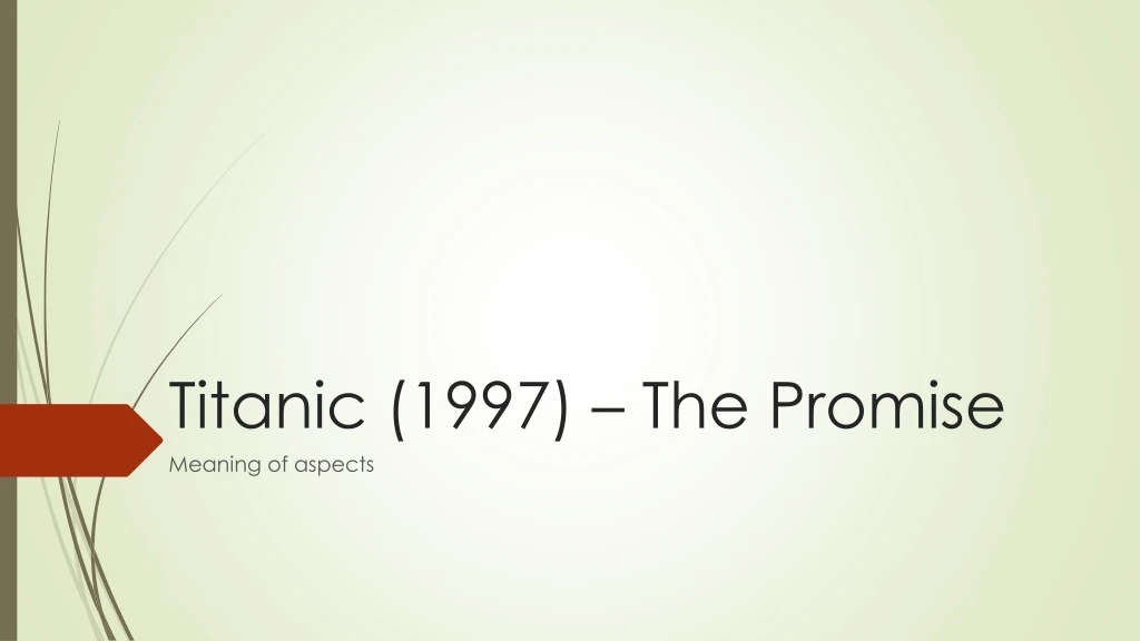 titanic 1997 the promise