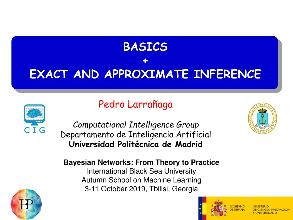 basics exact and approximate inference