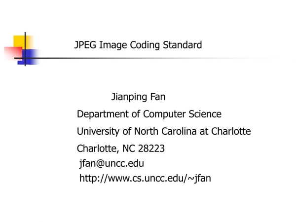 JPEG Image Coding Standard