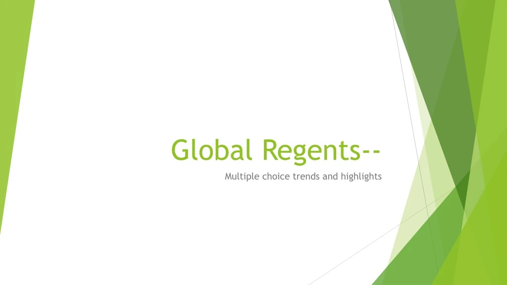global regents