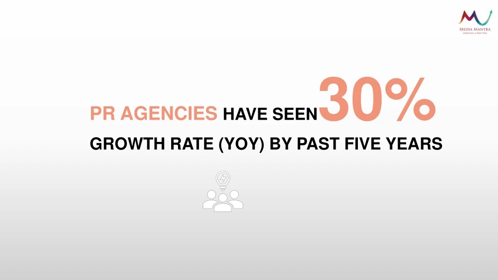 pr agencies have seen 30 growth rate yoy by past