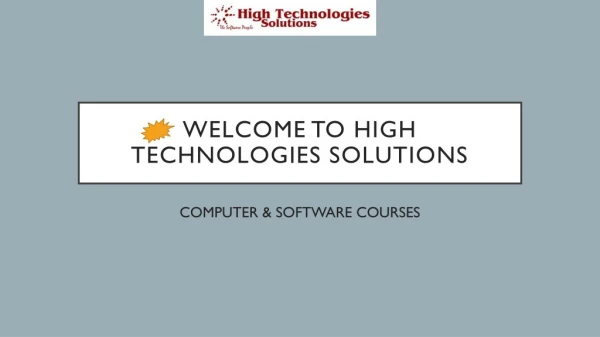 welcome to high technologies solutions