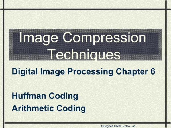 Image Compression Techniques