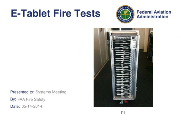 E-Tablet Fire Tests