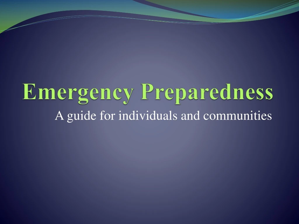 emergency preparedness