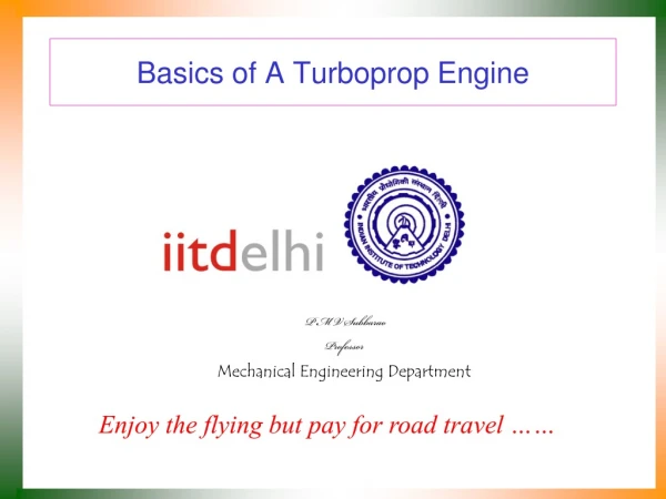 Basics of A Turboprop Engine
