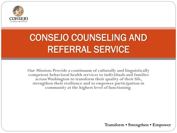 CONSEJO COUNSELING AND REFERRAL SERVICE