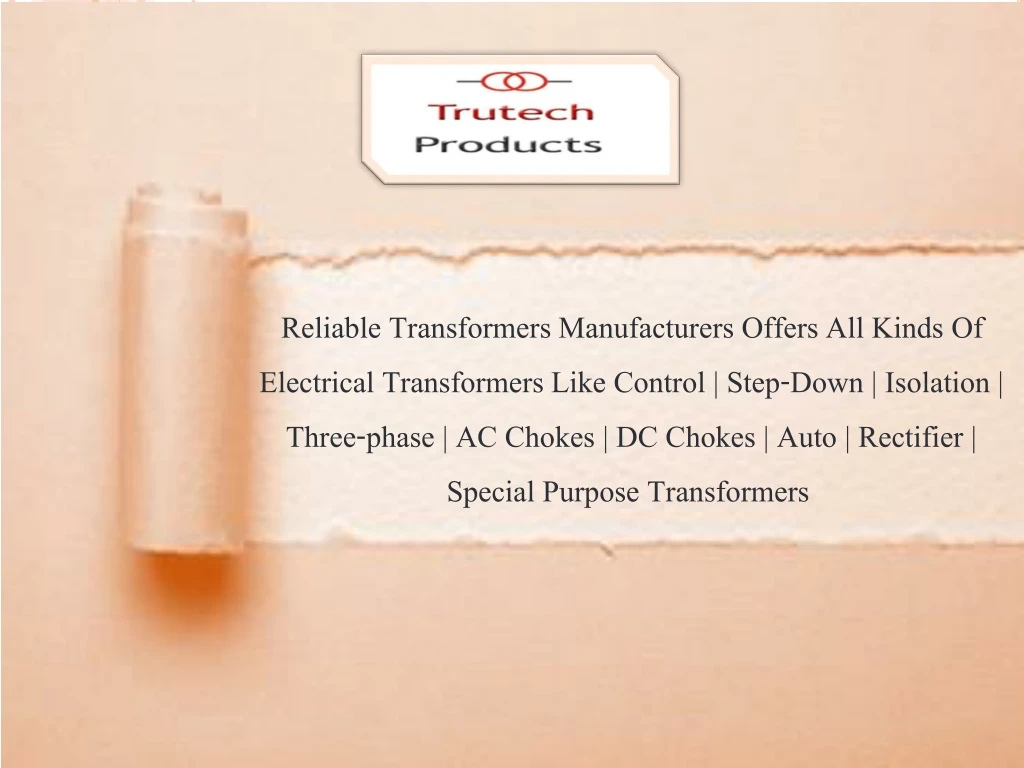 reliable transformers manufacturers offers