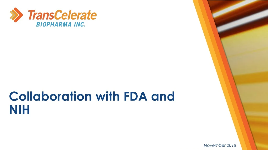 collaboration with fda and nih