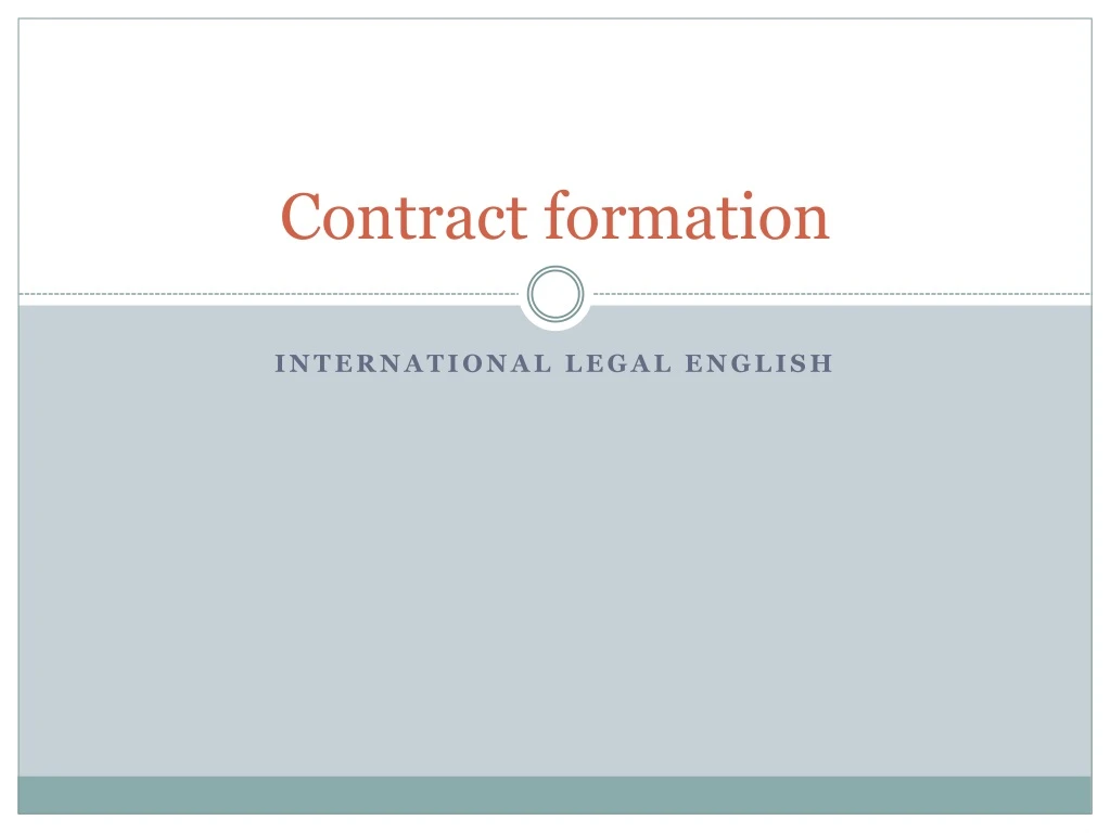 contract formation