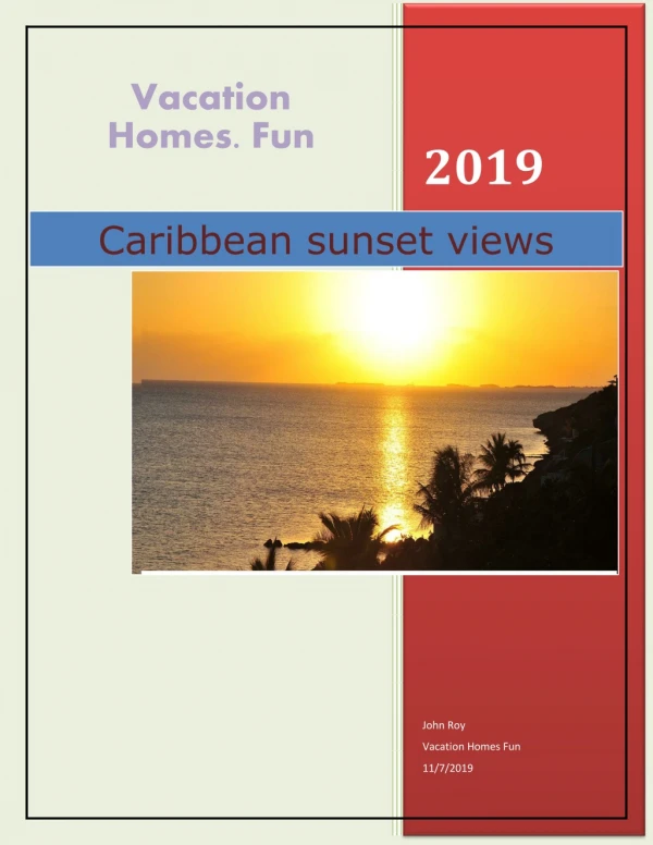 Caribbean sunset views