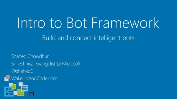 Intro to Bot Framework