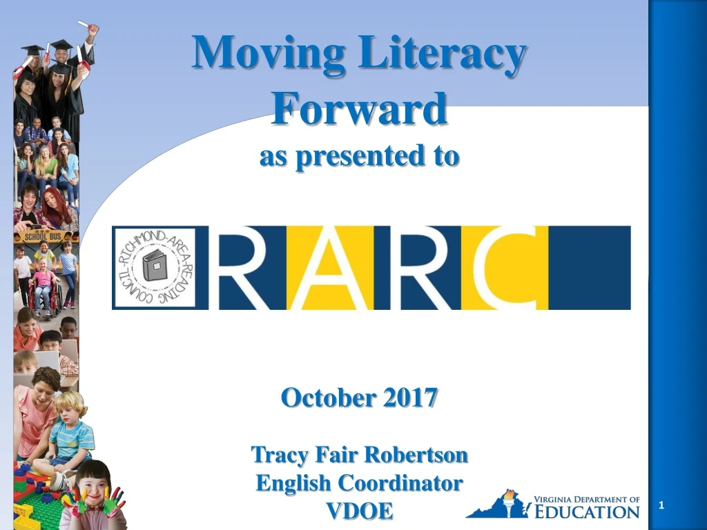moving literacy forward as presented to october 2017