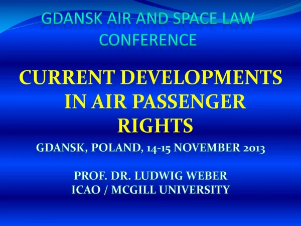 Gdansk air and space law Conference