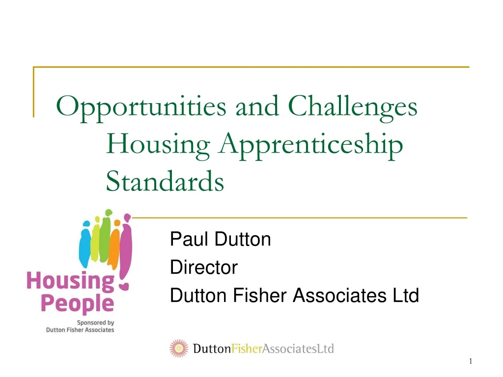 opportunities and challenges housing apprenticeship standards