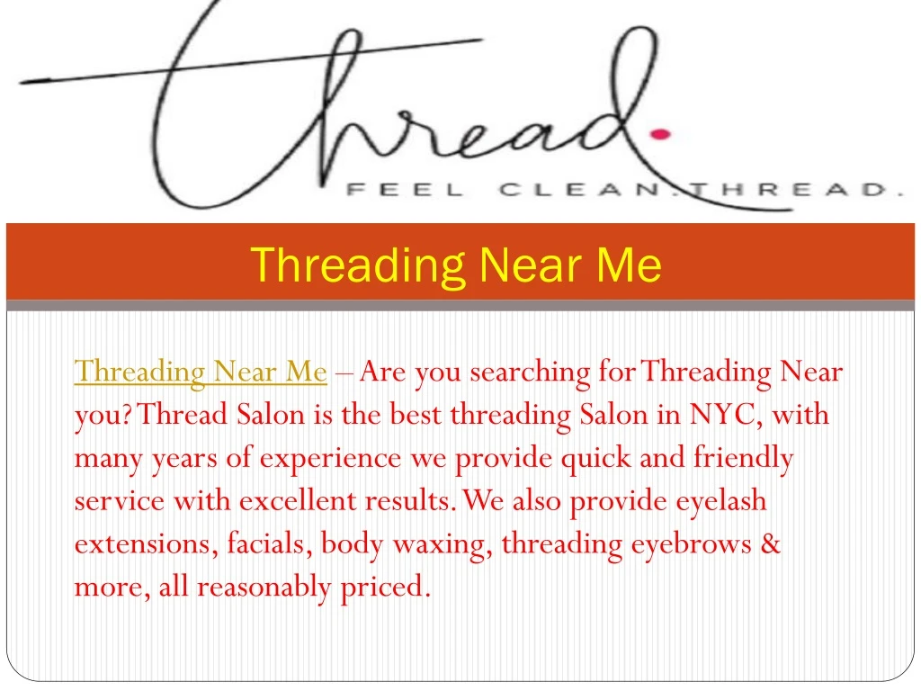 threading near me