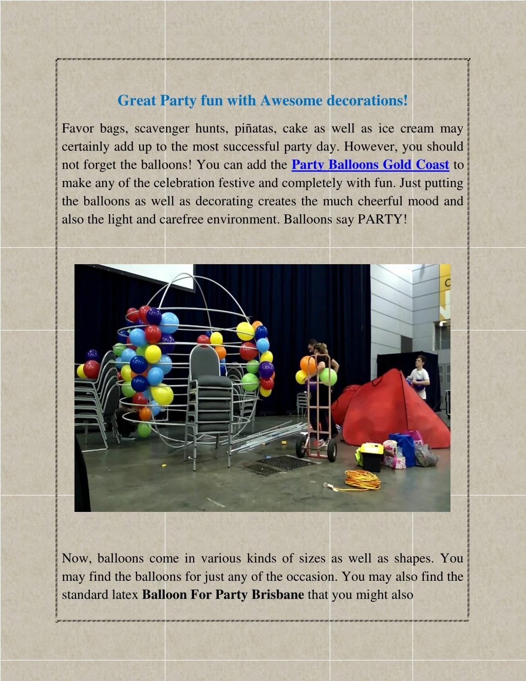 great party fun with awesome decorations