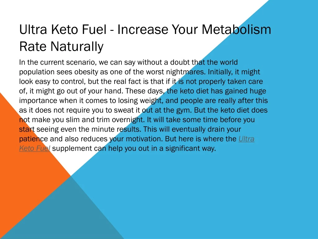 ultra keto fuel increase your metabolism rate