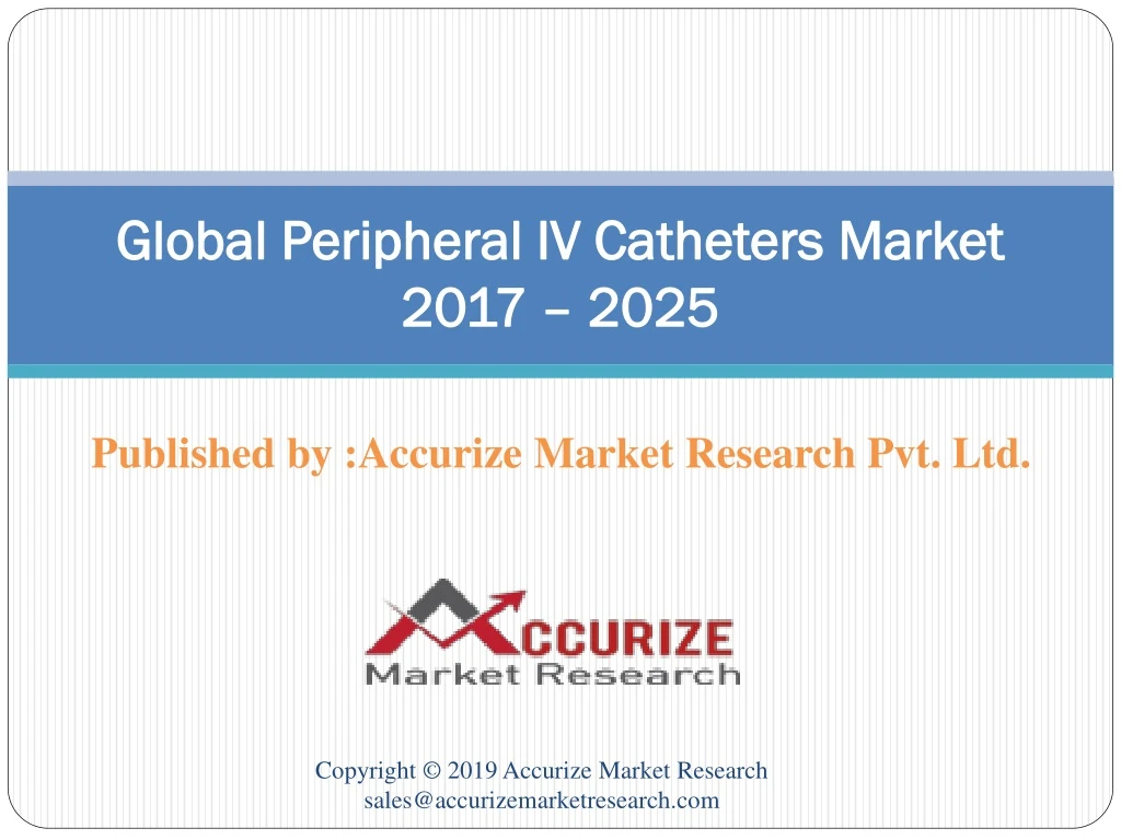 global peripheral iv catheters market 2017 2025