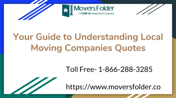 your guide to understanding local moving companies quotes