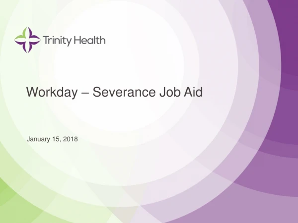Workday – Severance Job Aid