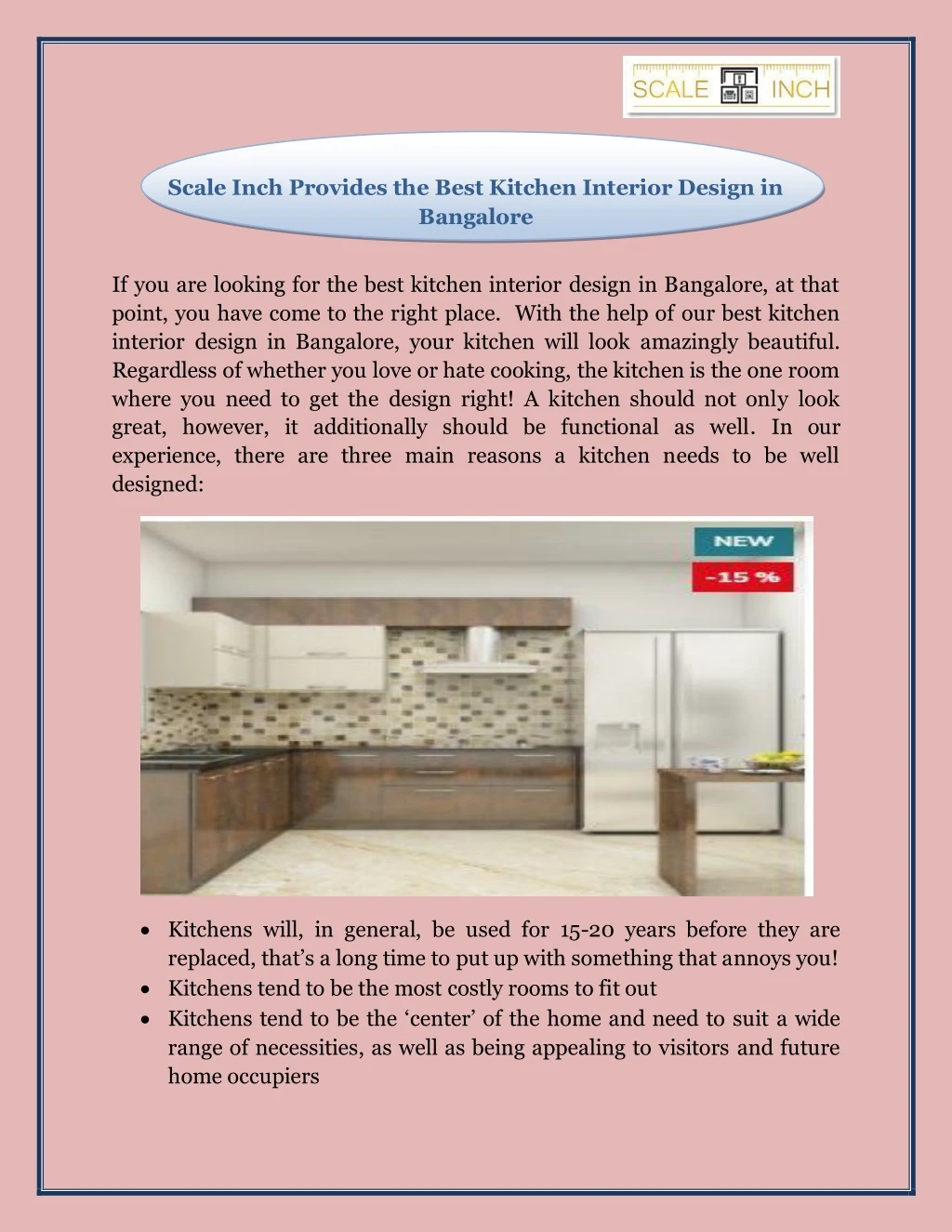 scale inch provides the best kitchen interior