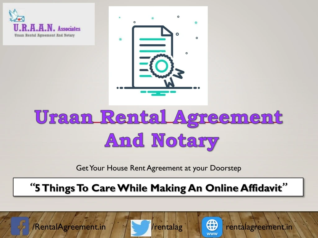 uraan rental agreement and notary