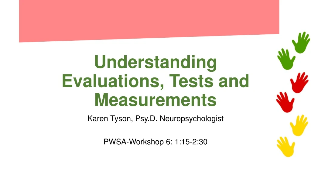 understanding evaluations tests and measurements