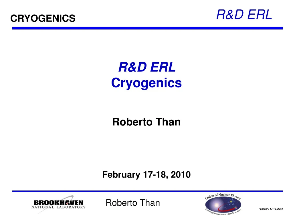 r d erl cryogenics