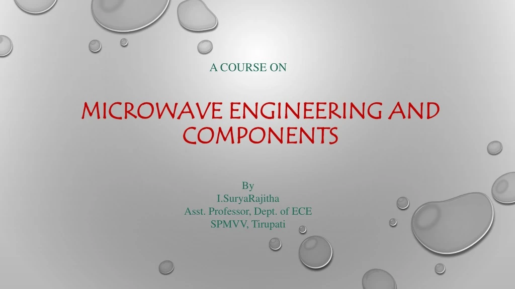 microwave engineering and components