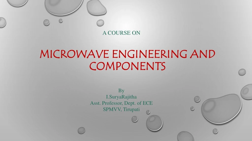 PPT - Microwave Engineering And Components PowerPoint Presentation ...