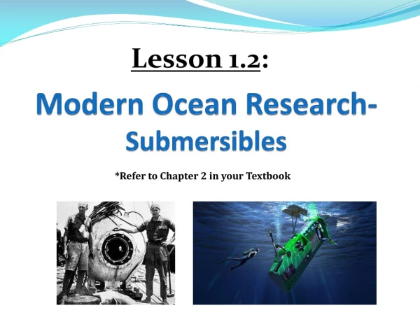 Modern Ocean Research- Submersibles