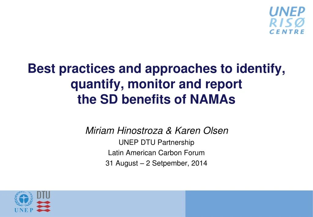 best practices and approaches to identify quantify monitor and report the sd benefits of namas