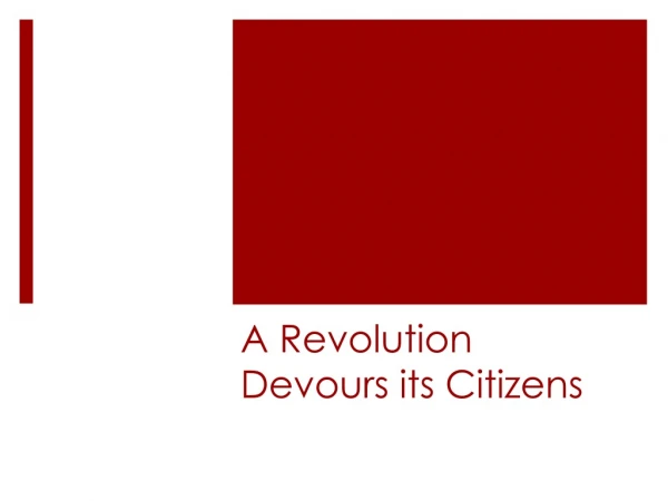 A Revolution Devours its Citizens