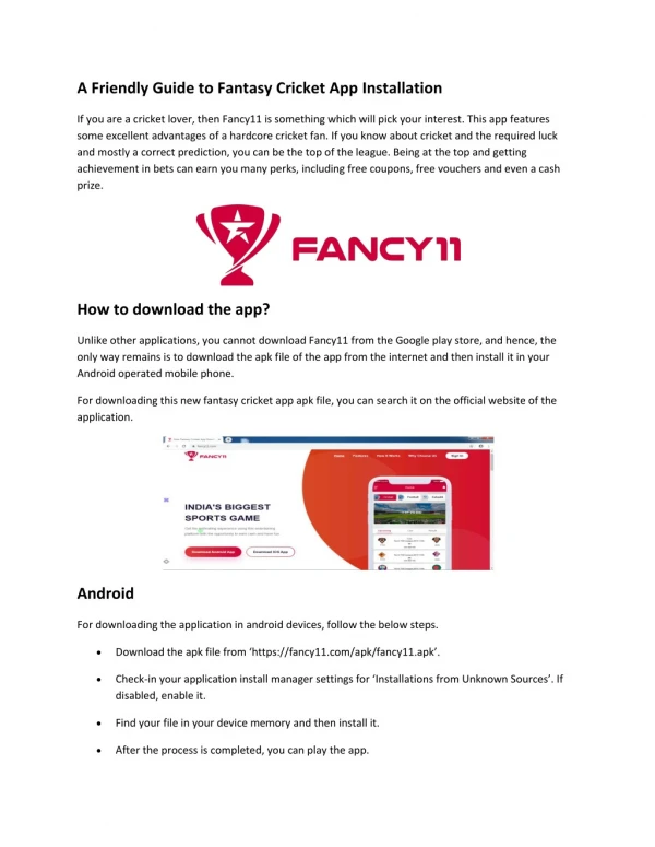 A Friendly Guide to Fantasy Cricket App