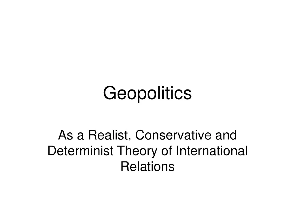 geopolitics