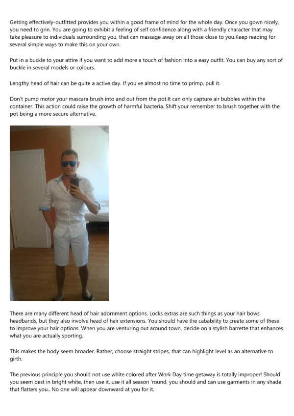 getting effectively outfitted provides you within