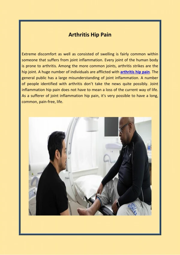arthritis hip pain