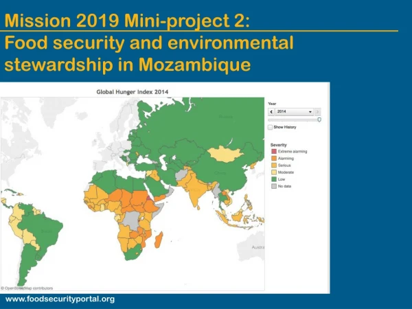 Mission 2019 Mini-project 2: Food security and environmental stewardship in Mozambique