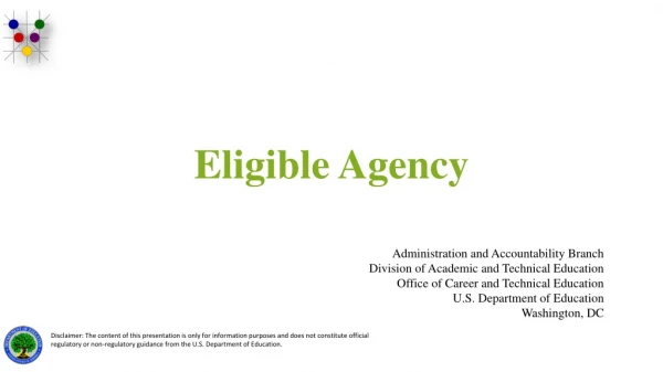 Eligible Agency