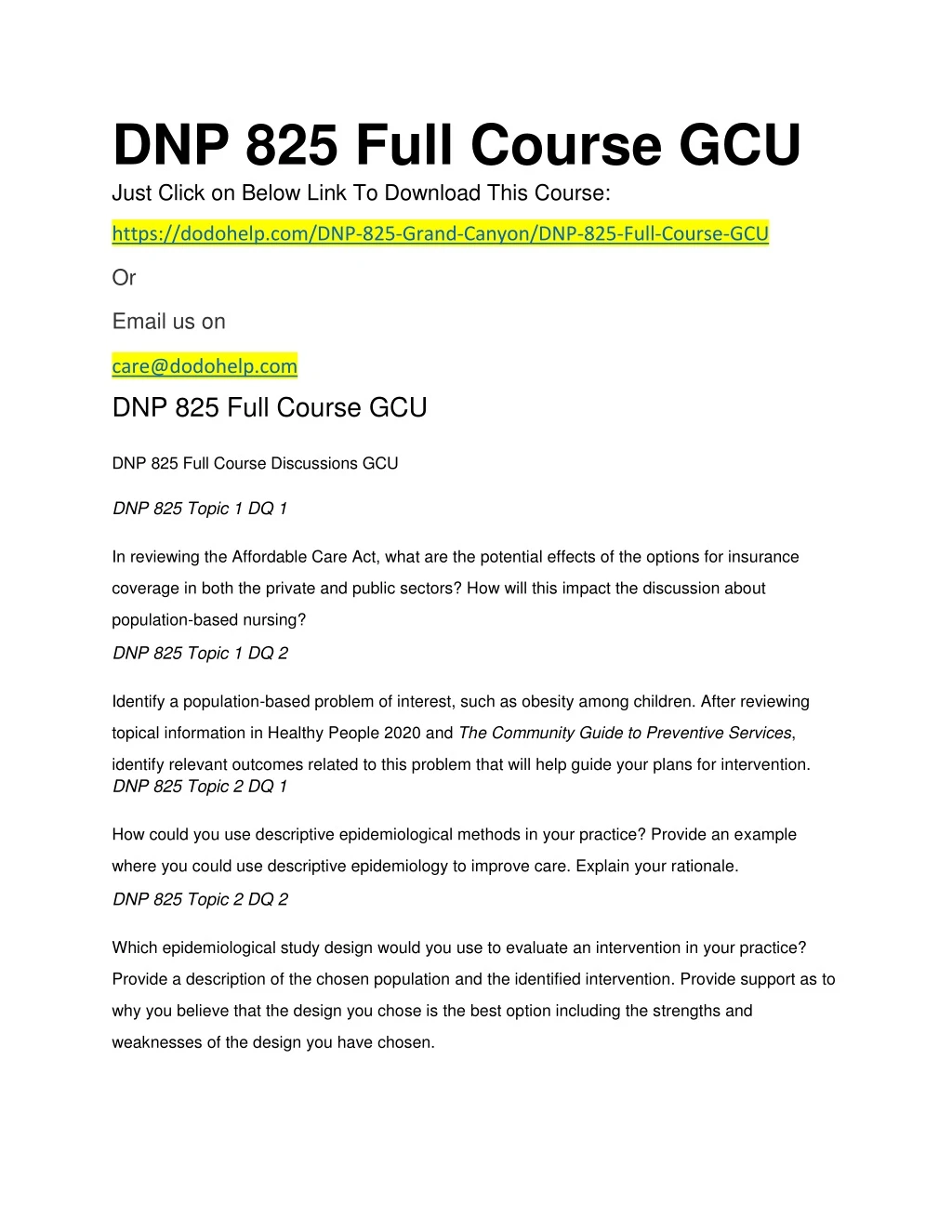 dnp 825 full course gcu just click on below link