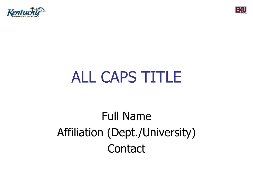 all caps title